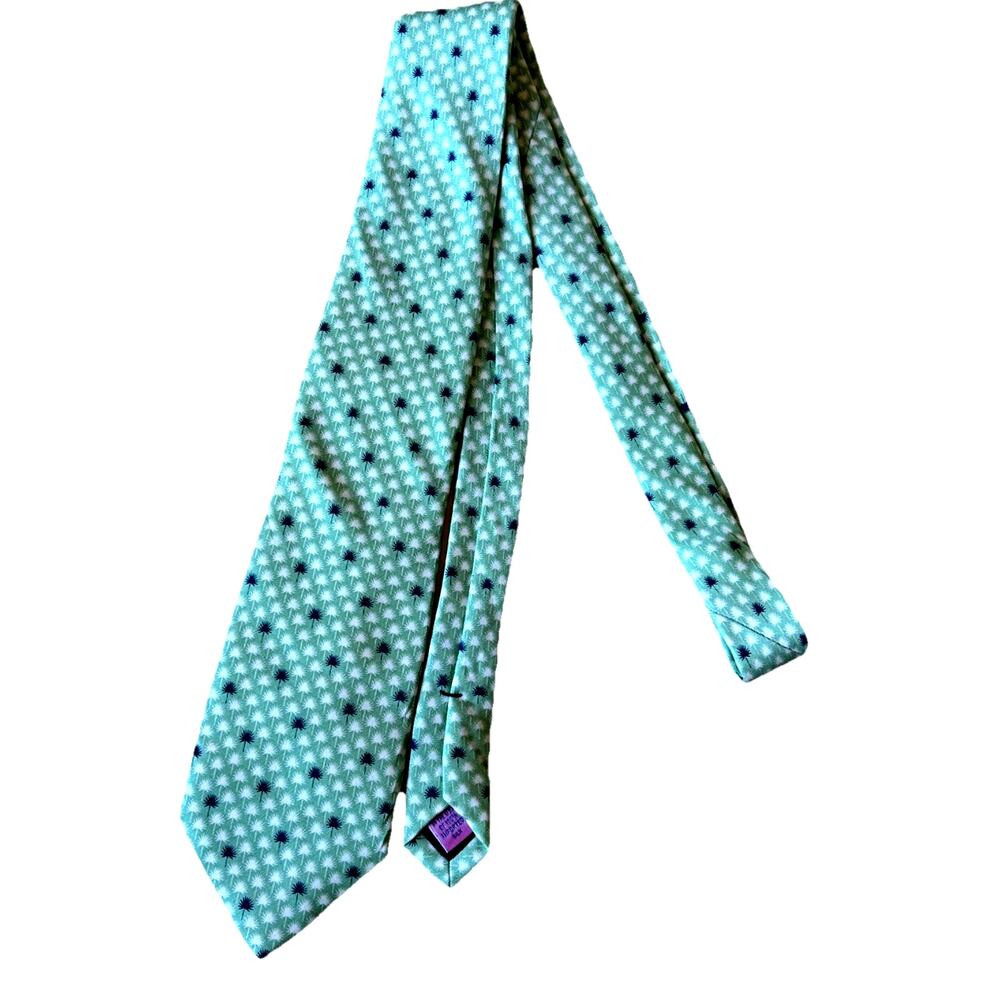 Vineyard vine 100% silk Tie green Martha’s Vineyard Lacrosse Sport Green Blue